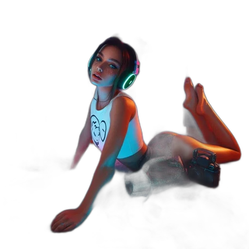 robot, creature, concept art, 3d render, pixel art, cyberpunk, underwater, neon lights transparent PNG cut-out