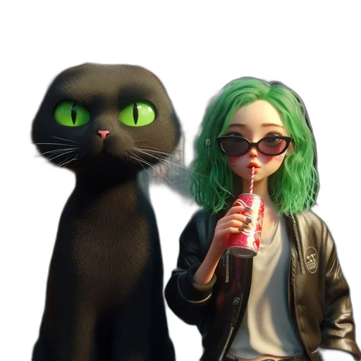 staff, jacket, cartoon, concept art, comic book art, cyberpunk, neon lights, fire transparent PNG cut-out