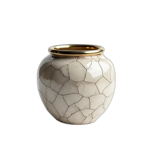 jewelry, bottle, furniture, 3d render, photorealistic, earth tones, textured, cracked transparent PNG cut-out