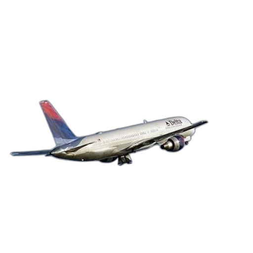 staff, animal, photorealistic, 3d render, delta, airplane, flying, through transparent PNG cut-out