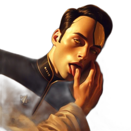 face, staff, concept art, photorealistic, comic book art, fantasy art, outer space, golden transparent PNG cut-out