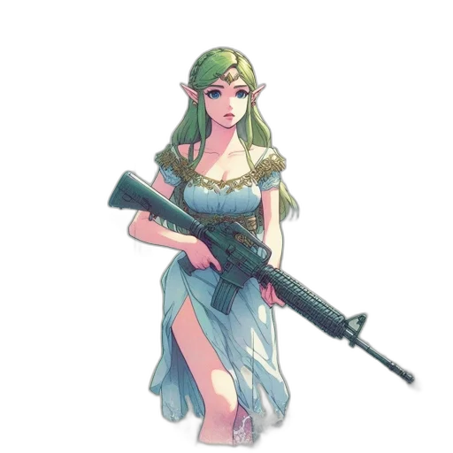 weapon, dress, staff, sword, concept art, pixel art, fantasy art, watercolor transparent PNG cut-out
