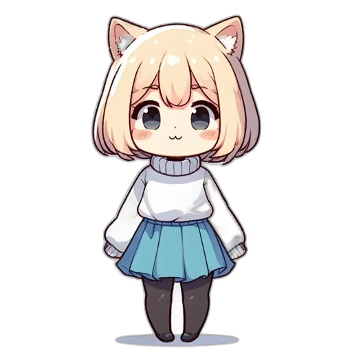 staff, creature, animal, dress, anime, pixel art, watercolor, cartoon transparent PNG cut-out