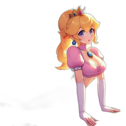 dress, crown, staff, concept art, pixel art, 3d render, anime, pastel transparent PNG cut-out