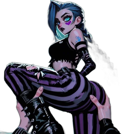 comic book art, cyberpunk, cartoon, concept art, dark, monochrome, blue, woman transparent PNG cut-out