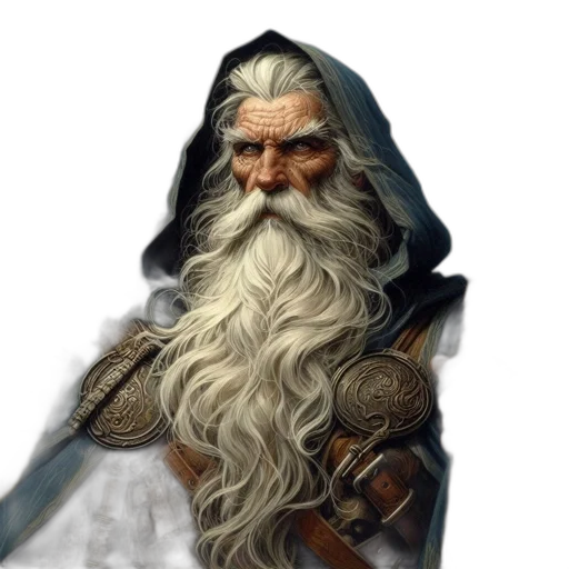 face, sword, fantasy art, concept art, photorealistic, 3d render, elderly, figure transparent PNG cut-out
