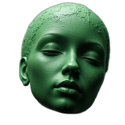 mask, face, crown, hat, photorealistic, 3d render, vaporwave, concept art transparent PNG cut-out