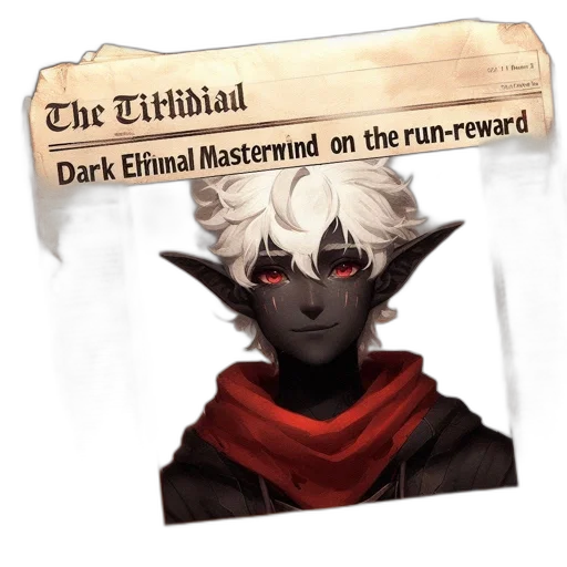 mask, weapon, staff, concept art, fantasy art, dark, old, newspaper transparent PNG cut-out