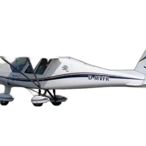 3d render, small, white, airplane, registration, number, d-mvfr, parked transparent PNG cut-out