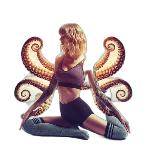 concept art, 3d render, fantasy art, photorealistic, image, features, woman, doing transparent PNG cut-out