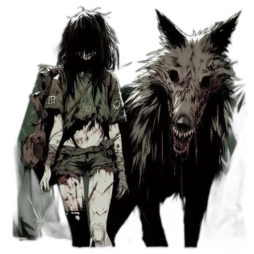 animal, mask, creature, concept art, comic book art, fantasy art, cyberpunk, dark transparent PNG cut-out