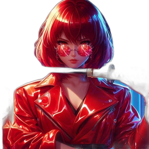 jacket, robot, mask, face, cyberpunk, concept art, comic book art, anime transparent PNG cut-out
