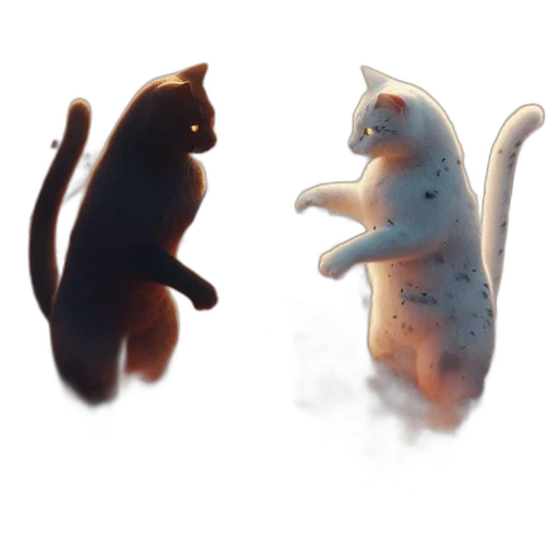 animal, creature, concept art, 3d render, photorealistic, pixel art, two, large transparent PNG cut-out