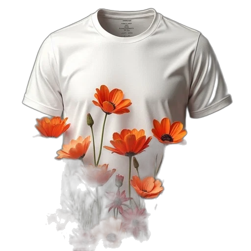 flower, dress, photorealistic, 3d render, concept art, flowers, premium, shirt transparent PNG cut-out