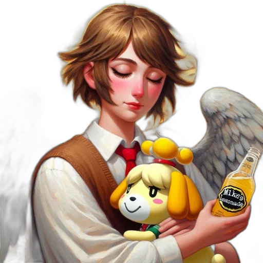 fantasy art, concept art, oil painting, pixel art, golden, pastel, monochrome, angelic transparent PNG cut-out