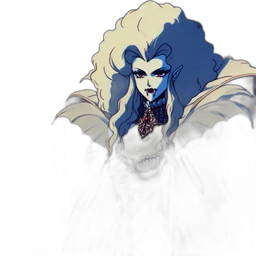hair, crown, mask, creature, concept art, fantasy art, pixel art, anime transparent PNG cut-out