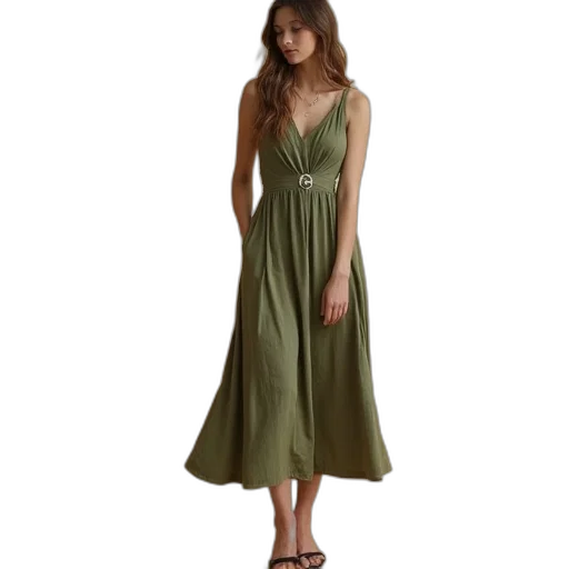 dress, earth tones, green, dark, new, day, khaki transparent PNG cut-out
