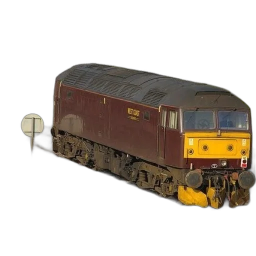 3d render, maroon, yellow, train transparent PNG cut-out