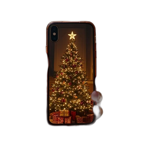 tree, christmas, phone, case transparent PNG cut-out