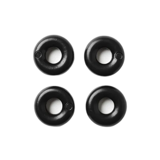 jewelry, set, four, black, rubber, grommets, central, hole transparent PNG cut-out