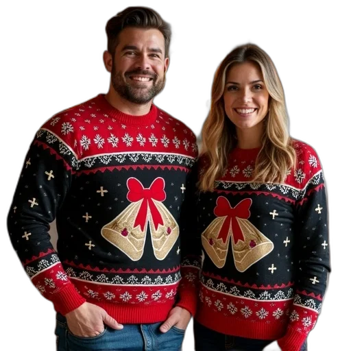 jacket, man, woman, standing, side, both, wearing, matching transparent PNG cut-out
