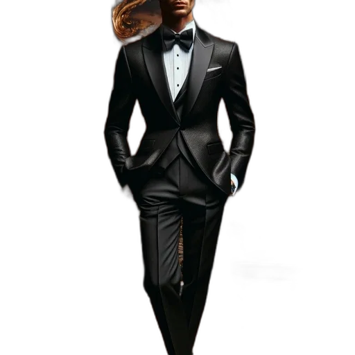 staff, hair, jacket, dress, cartoon, photorealistic, concept art, well-dressed transparent PNG cut-out