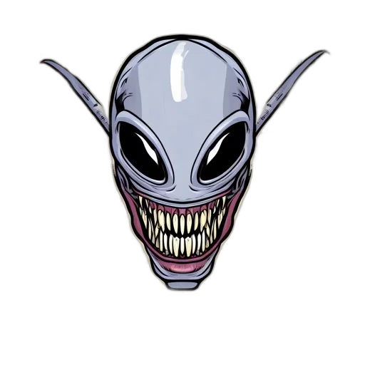 mask, creature, face, robot, concept art, comic book art, pixel art, 3d render transparent PNG cut-out