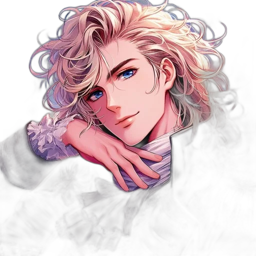 hair, face, crown, watercolor, fantasy art, photorealistic, anime, pastel transparent PNG cut-out