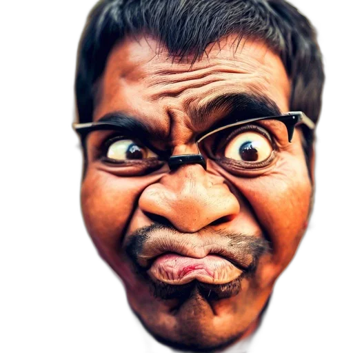 face, mask, staff, creature, cartoon, photorealistic, 3d render, pencil sketch transparent PNG cut-out
