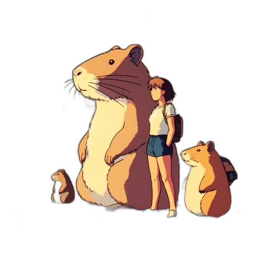 animal, creature, concept art, pixel art, cartoon, watercolor, golden, earth tones transparent PNG cut-out