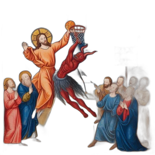 concept art, fire, image, creative, humorous, depiction, religious, scene transparent PNG cut-out
