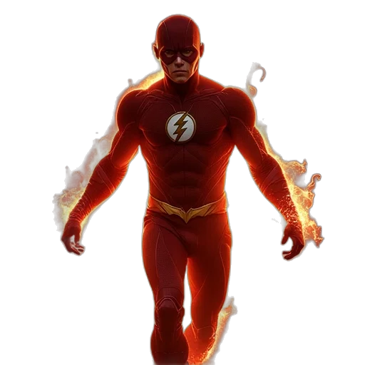comic book art, concept art, 3d render, photorealistic, flash, injustice, league transparent PNG cut-out