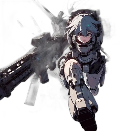 weapon, robot, sword, staff, concept art, anime, cyberpunk, pixel art transparent PNG cut-out