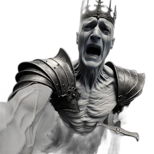 crown, creature, face, mask, concept art, fantasy art, comic book art, 3d render transparent PNG cut-out