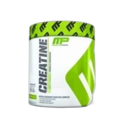 container, musclepharm, creatine, powder, green, white, label, featuring transparent PNG cut-out