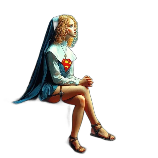 dress, pixel art, comic book art, concept art, fantasy art, blue, young, woman transparent PNG cut-out