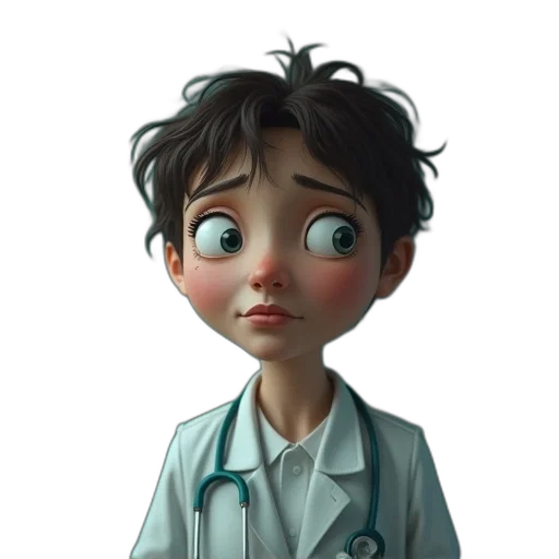 staff, face, concept art, 3d render, cartoon, photorealistic, mental, nurse transparent PNG cut-out