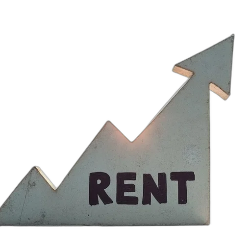 declining, arrow, rising, over transparent PNG cut-out