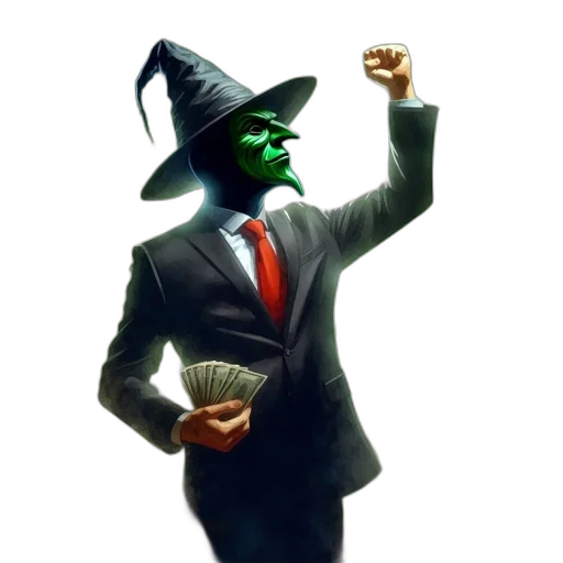 staff, mask, hat, concept art, fantasy art, 3d render, pixel art, green transparent PNG cut-out