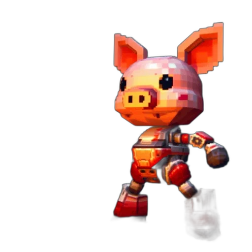 robot, animal, weapon, creature, concept art, 3d render, pixel art, anthropomorphic transparent PNG cut-out