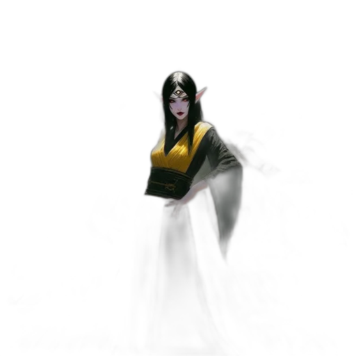 staff, dress, sword, mask, concept art, fantasy art, photorealistic, pixel art transparent PNG cut-out