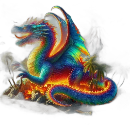 dragon, creature, animal, weapon, fantasy art, concept art, 3d render, photorealistic transparent PNG cut-out