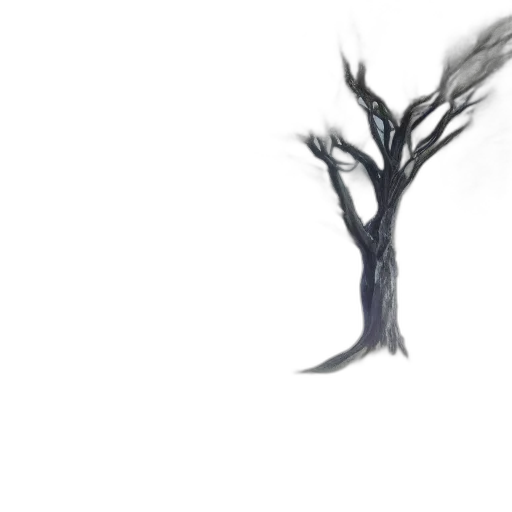 tree, creature, hair, staff transparent PNG cut-out