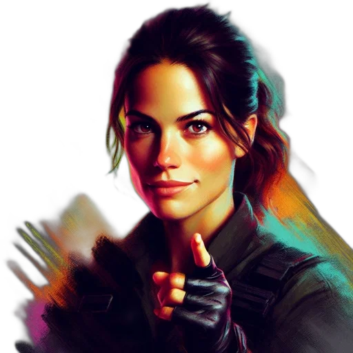 face, weapon, jacket, staff, concept art, photorealistic, comic book art, pixel art transparent PNG cut-out