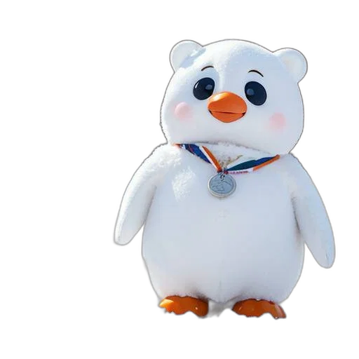 animal, staff, 3d render, concept art, toy, polar, bear, stands transparent PNG cut-out