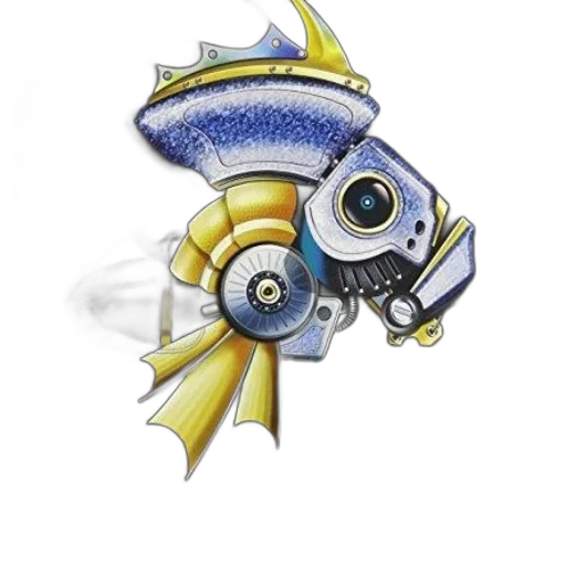 robot, staff, jewelry, weapon, concept art, fantasy art, 3d render, pixel art transparent PNG cut-out