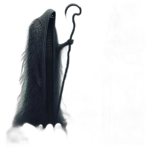 staff, hat, hair, mask, concept art, fantasy art, photorealistic, 3d render transparent PNG cut-out