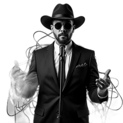 jacket, hat, comic book art, concept art, cartoon, photorealistic, stylized, image transparent PNG cut-out