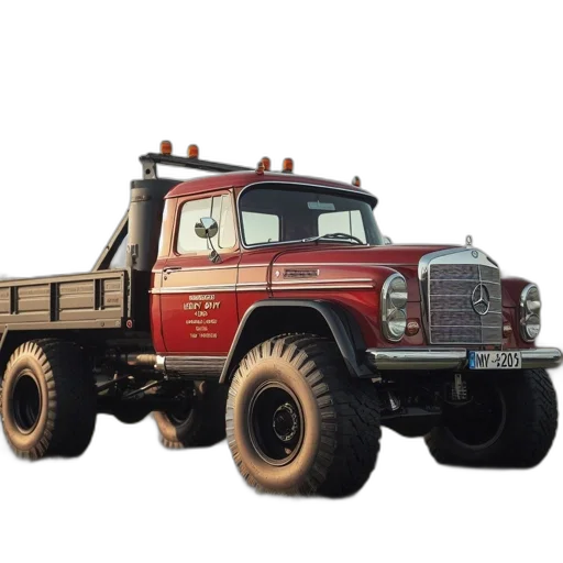 car, weapon, concept art, 3d render, photorealistic, vintage, red, mercedes-benz transparent PNG cut-out