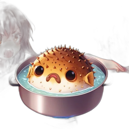food, creature, mask, animal, concept art, watercolor, fantasy art, 3d render transparent PNG cut-out